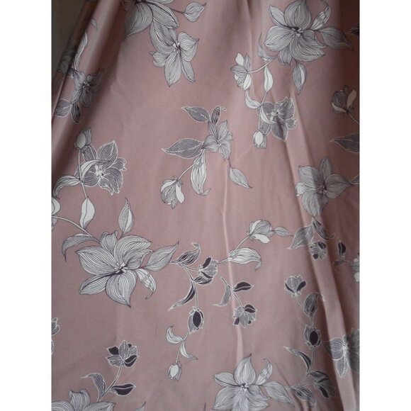 QVC LOGO Lori Goldstein Wide leg Capri Pants Sz 20W floral Dusty mauve - Picture 5 of 8